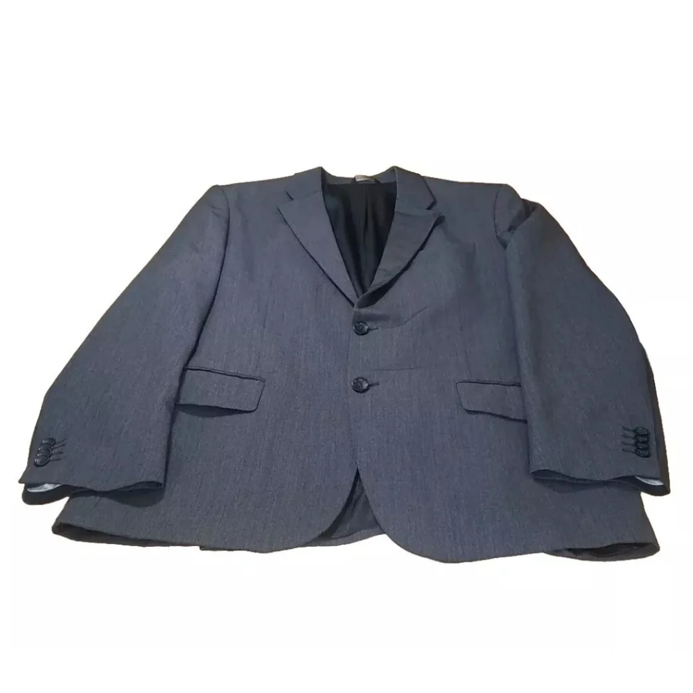 Banana Republic Sports Coat Men Sz 44R Blazer Jacket Wool 2 Button Charcoal Grey